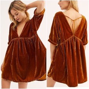 Free People Velvet Ivy Babydoll Dress